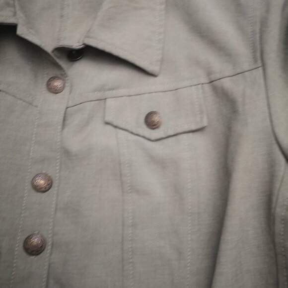 Conrad C Petite Woman Ladies Size 16 Made in Canada Sage Green Blazer - Picture 6 of 9